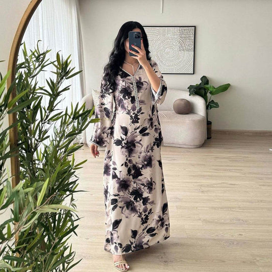 Printed diamond studded dress - Price Value Store