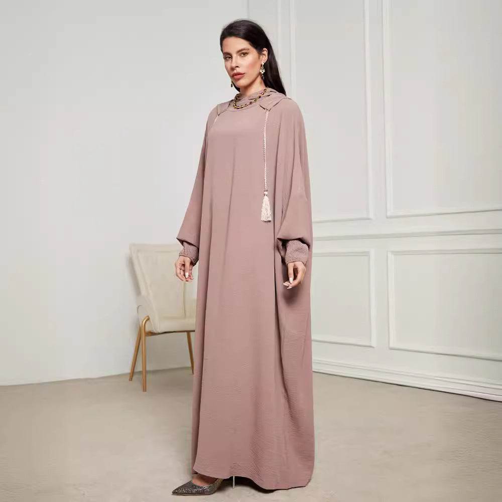 Caped headscarf long dress - Price Value Store