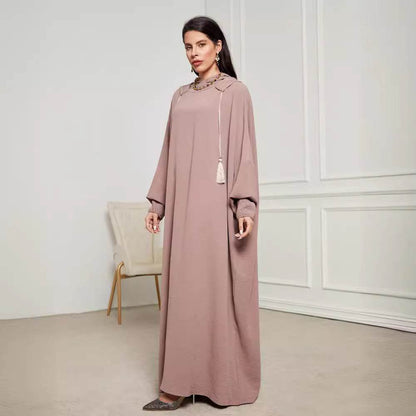 Caped headscarf long dress - Price Value Store