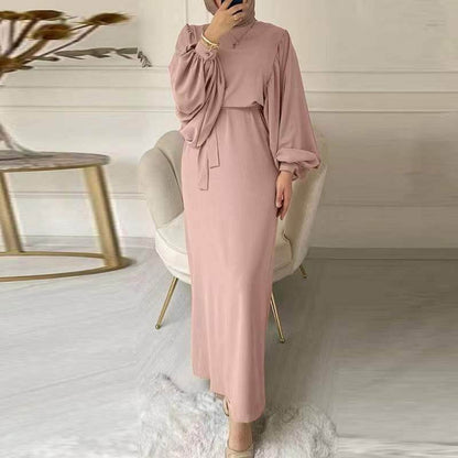 A tight-fitting, low-cut, long-sleeved dress - Price Value Store