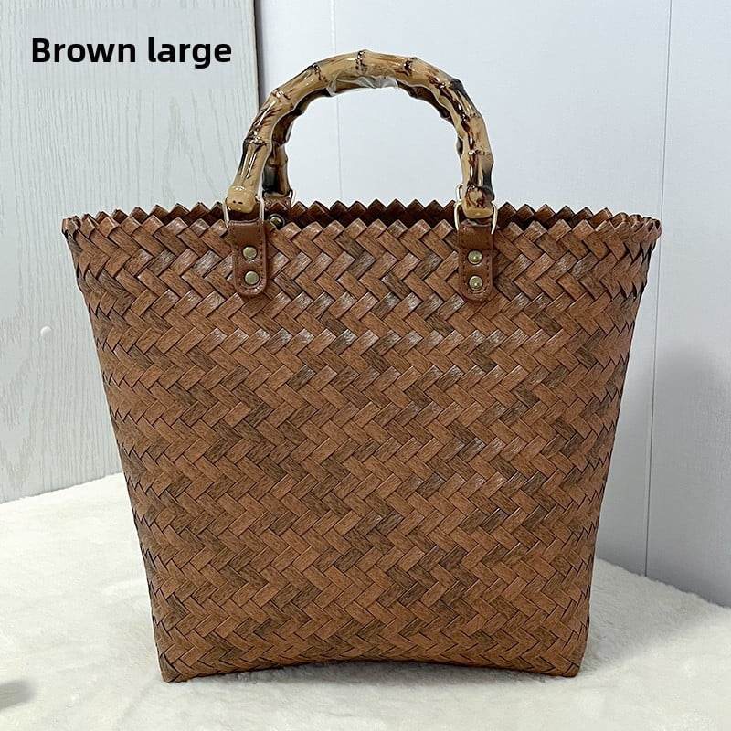 Handmade Bamboo Tote Bag Vacation - Price Value Store
