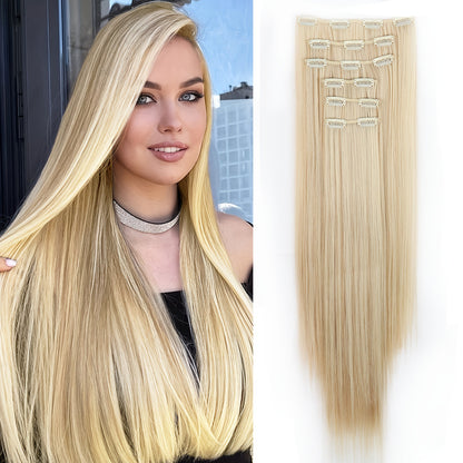 Fashion long straight hair wig piece