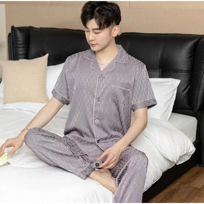 Sleepwear man's pure silk loose style - Price Value Store