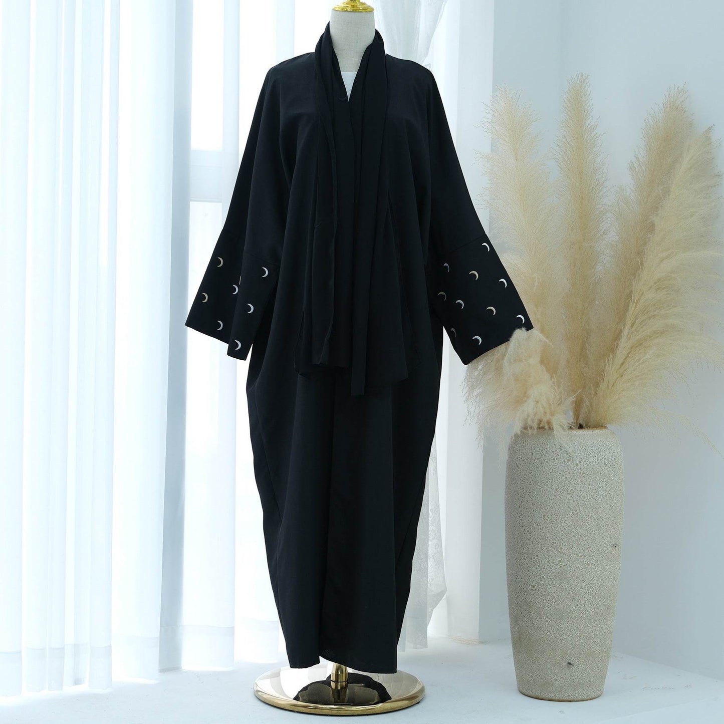 Embroidered elegant cardigan robe - Price Value Store