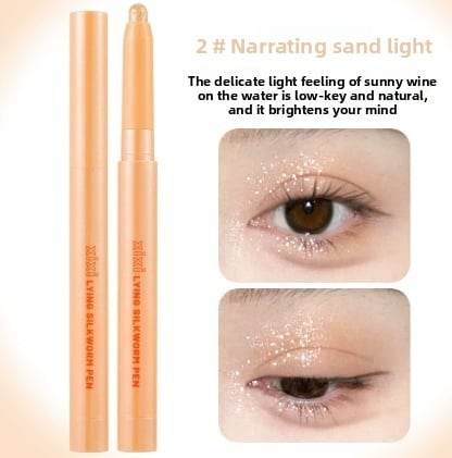 Pearlescent horizontal silkworm pen - Price Value Store