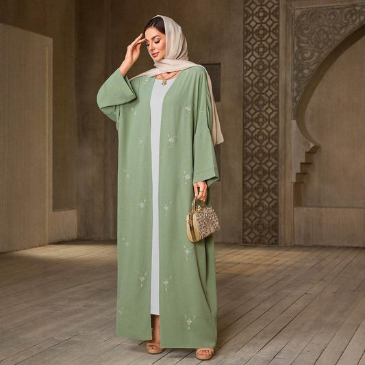 Elegant Embroidered Women's Long Robe - Price Value Store