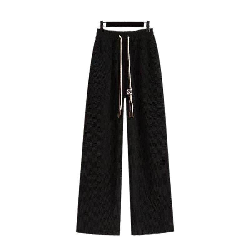 Corduroy double-belted straight-leg pants - Price Value Store