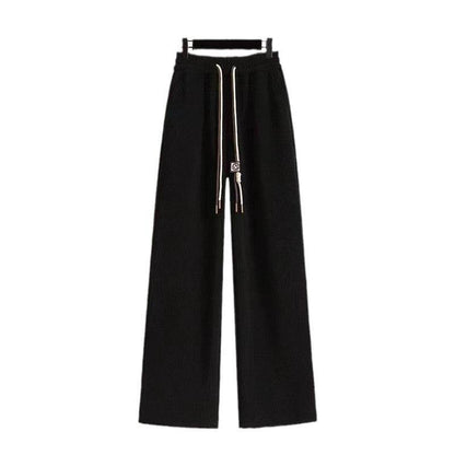 Corduroy double-belted straight-leg pants - Price Value Store