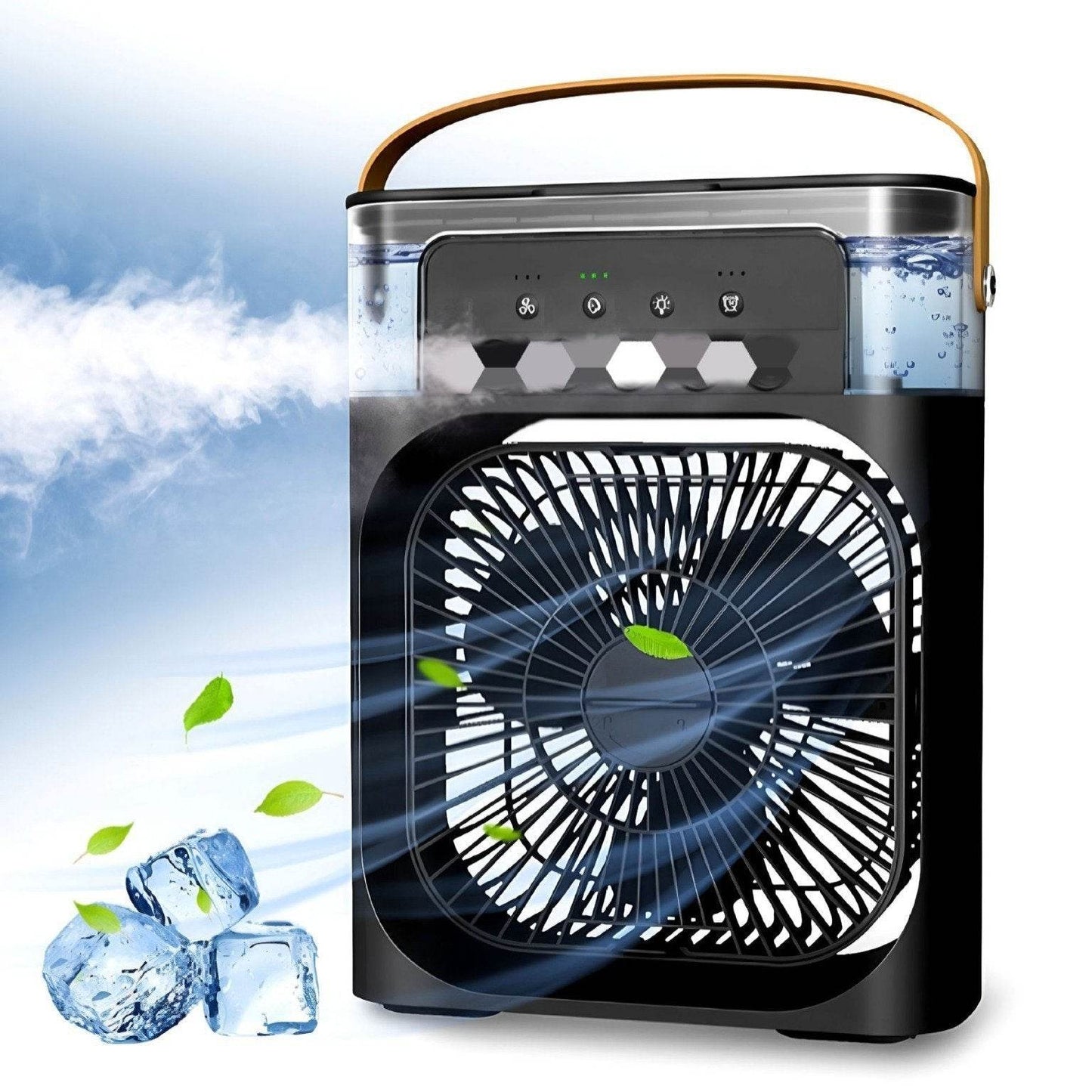 Three-hole spray dual-fan desktop strong wind cooling electric fan Portable fan for office and dormitory - Price Value Store