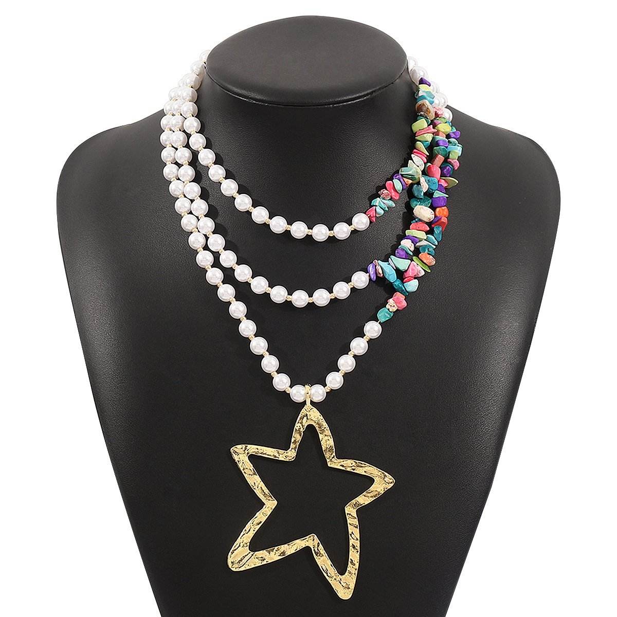Personalized conch and starfish pendant necklace earrings - Price Value Store