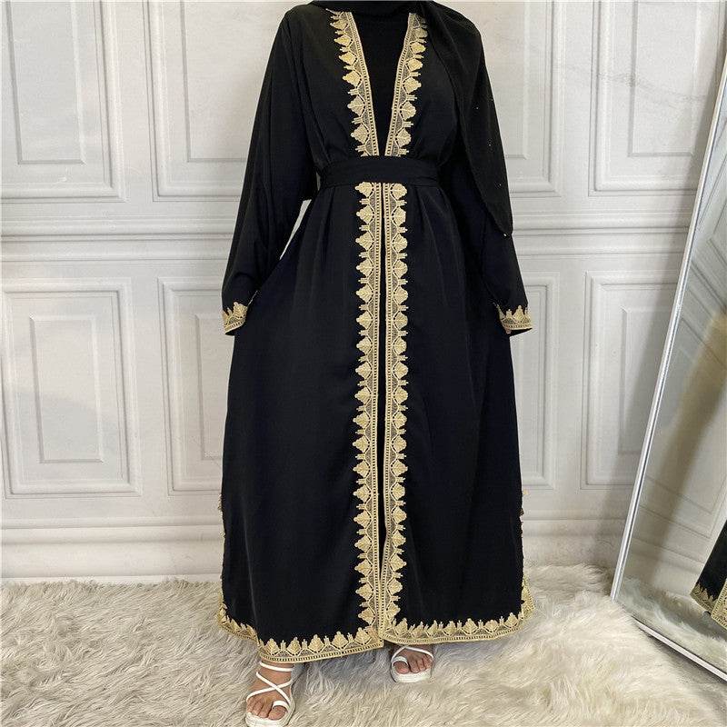 Middle Eastern Muslim Fashion Embroidered Abaya - Price Value Store