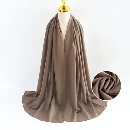 Elegant Pearl Chiffon Scarf for Women - Price Value Store