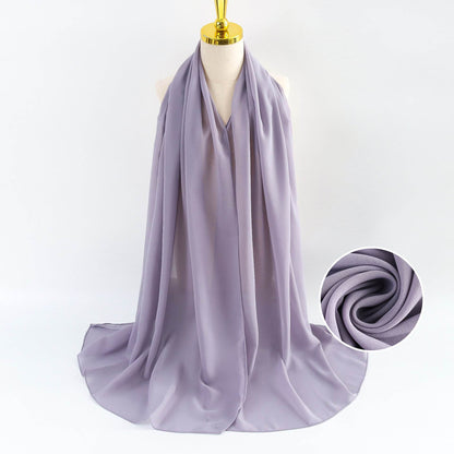 Elegant Pearl Chiffon Scarf for Women - Price Value Store