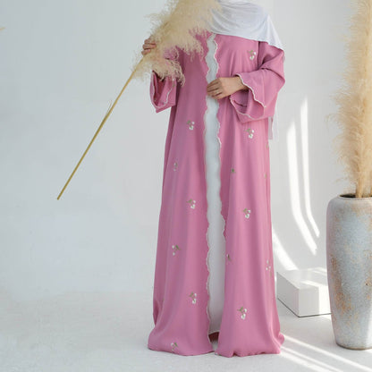 Floral embroidered lace cardigan - Price Value Store
