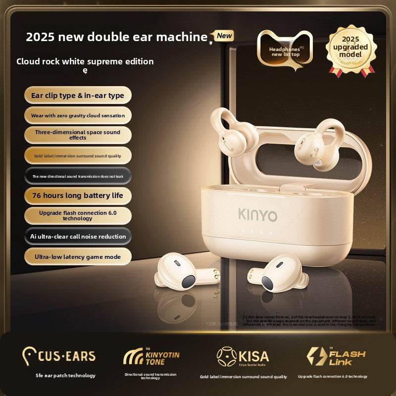Bluetooth 5.4 dual headset 2025 new wireless ear clip - Price Value Store