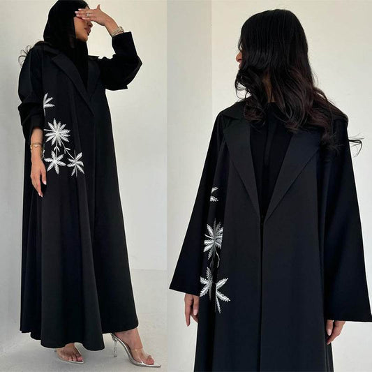 Embroidered cardigan robe - Price Value Store
