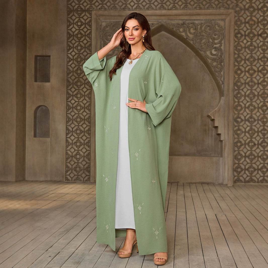 Elegant Embroidered Women's Long Robe - Price Value Store