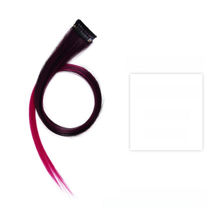 Colorful Hair Extension Piece High Temperature Silk