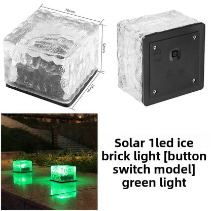 Solar-Powered Outdoor Ice Brick Lamp - Price Value Store