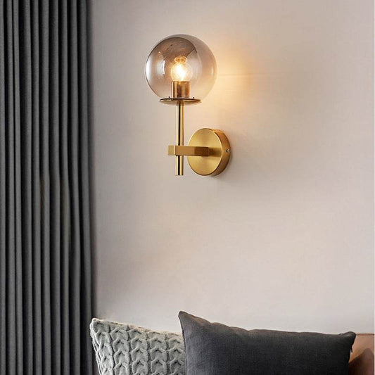 Light Luxury Living Room Electroplated Bedroom Bedside Wall Lamp Modern Creative Sofa Iron Decorative Pendant Background Wall Wall Lamp - Price Value Store