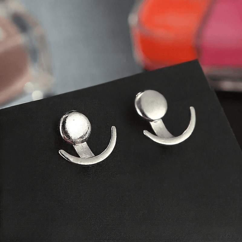 Geometric round earrings, fashionable and cute crescent-shaped earrings for girls - Price Value Store