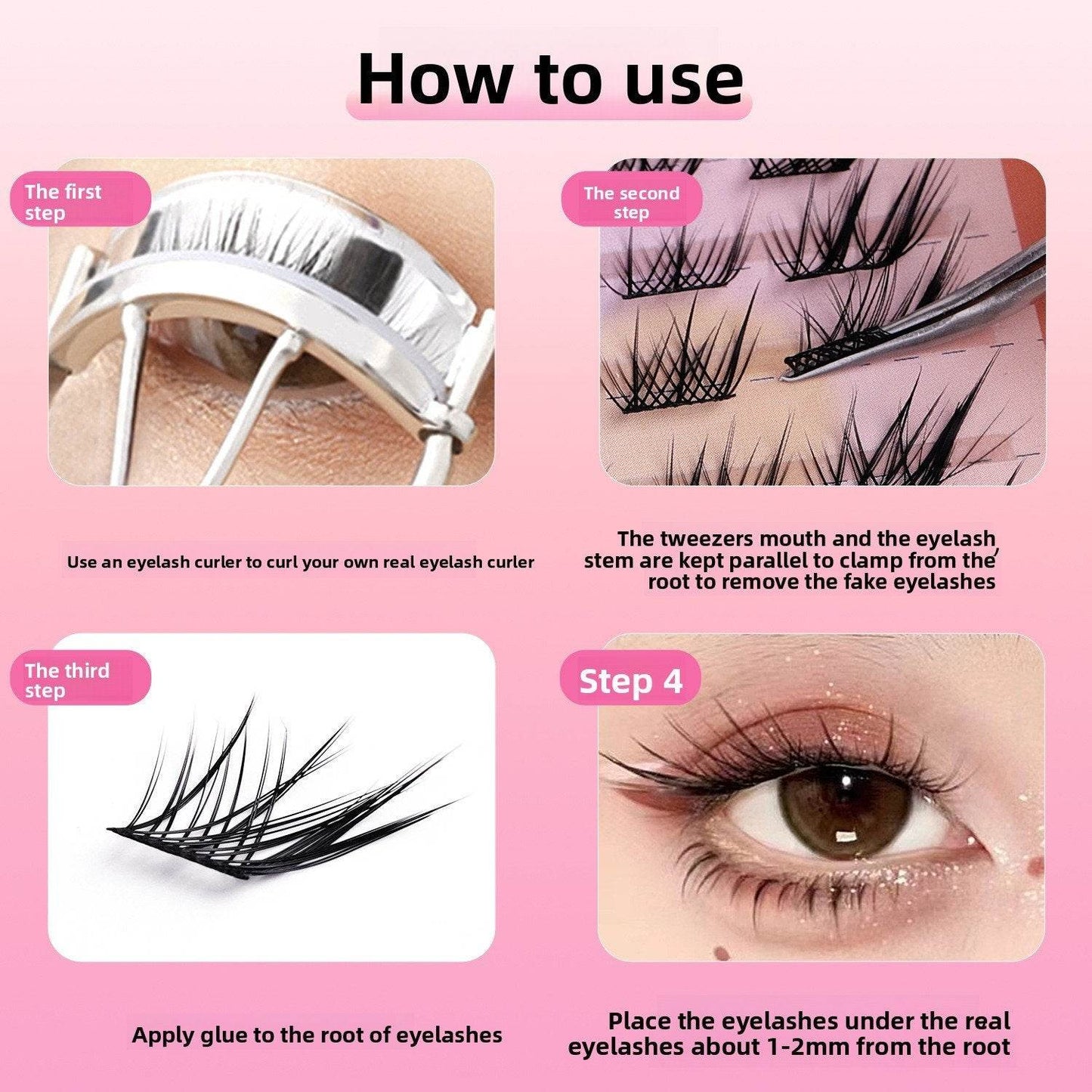 Natural Black Stem False Eyelashes - Price Value Store