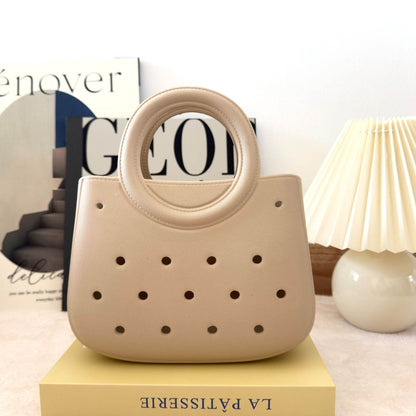 Mini EVA Beach Square Shell Handbag with DIY Hole Pattern - Price Value Store