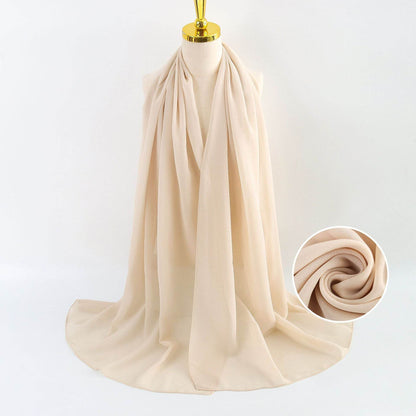 Elegant Pearl Chiffon Scarf for Women - Price Value Store