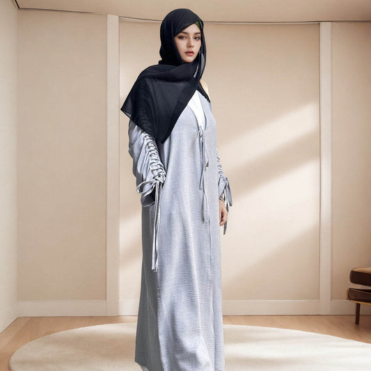 Cardigan coat with drawstring dress - Price Value Store