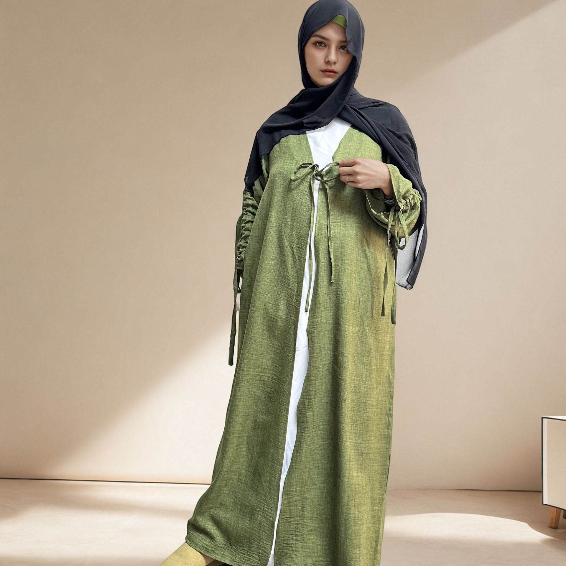 Cardigan coat with drawstring dress - Price Value Store