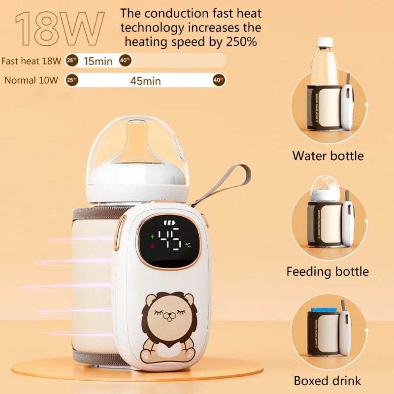 Baby Rechargeable Bottle Thermal Sleeve Soaking Milk Out Portable Warm Milk Warmer Thermostatic Heating Milk Mixing Cup Sleeve - Price Value Store