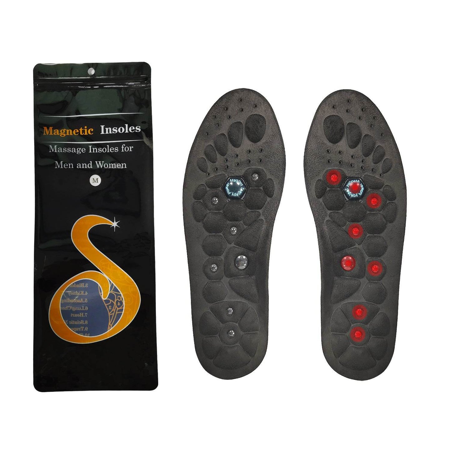 Transparent Magnetic Insole Men's Breathable Insole Running Sports Shock Absorbing Massage Insole Women's Tailable Magnetic Therapy Insole - Price Value Store