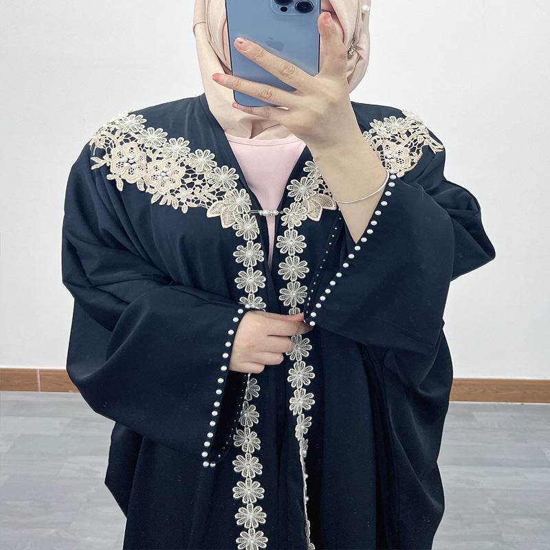 Patchwork lace cardigan robe - Price Value Store