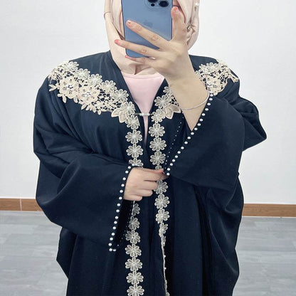 Patchwork lace cardigan robe - Price Value Store