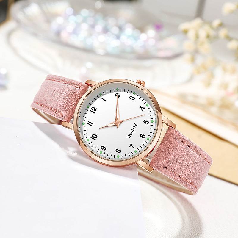 Ladies' quartz watch with brushed leather - Price Value Store