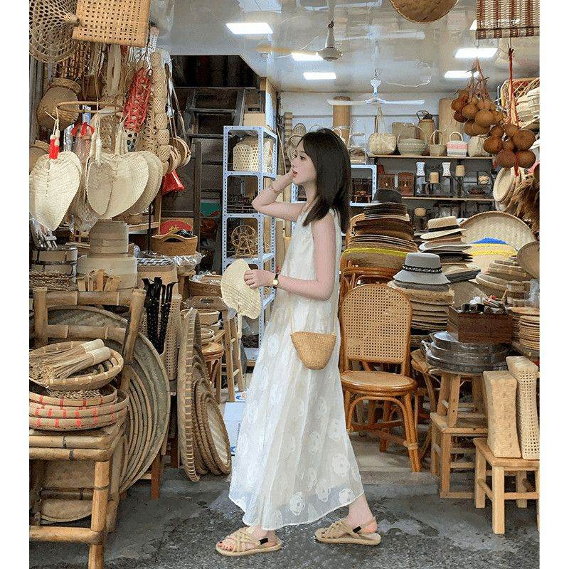 French Style Sleeveless Backless Loose A-line Dress - Price Value Store
