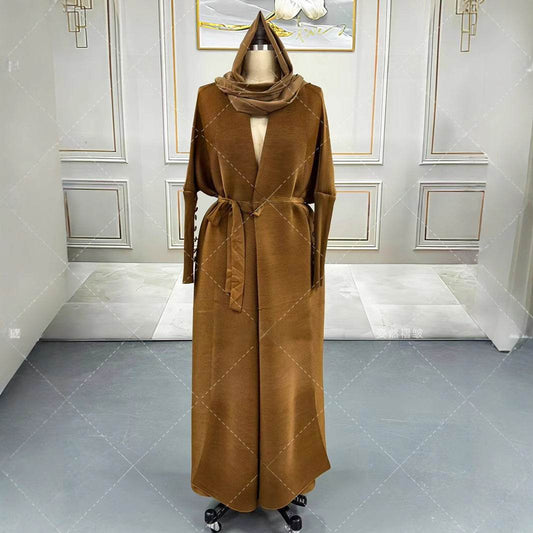 Pleated long-sleeved coat - Price Value Store