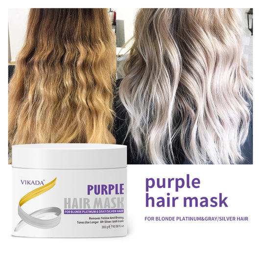 Remove the yellow to create a grayish-purple hair mask for color protection