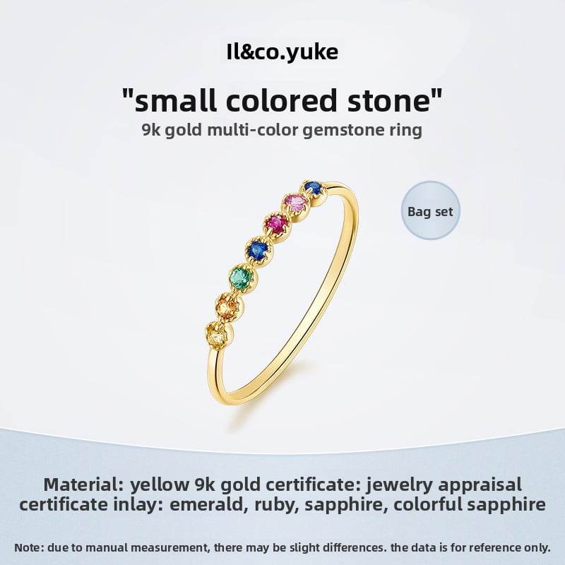 Rainbow gemstone ring - Price Value Store