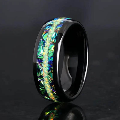 Green Opal Stainless Steel Ring - Price Value Store