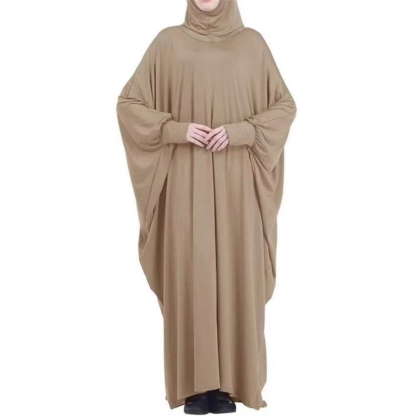Hooded bat-sleeved dress - Price Value Store