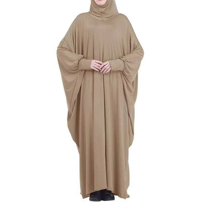 Hooded bat-sleeved dress - Price Value Store