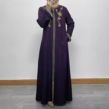 Embroidered floral dress and long robe - Price Value Store