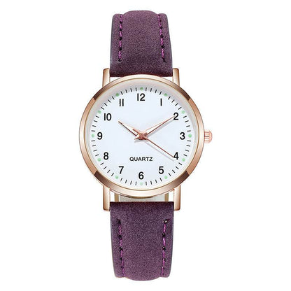 Ladies' quartz watch with brushed leather - Price Value Store