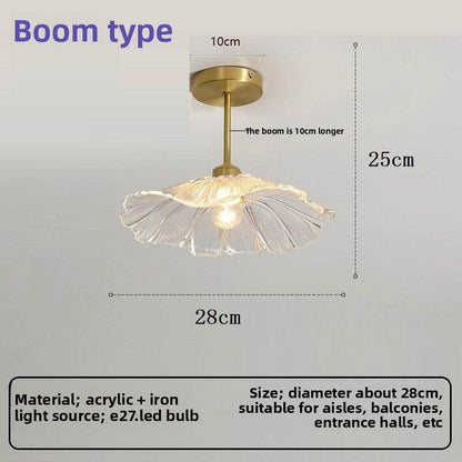 Japanese lotus leaf aisle lamp modern simple creative flower balcony corridor entrance ceiling lamp - Price Value Store