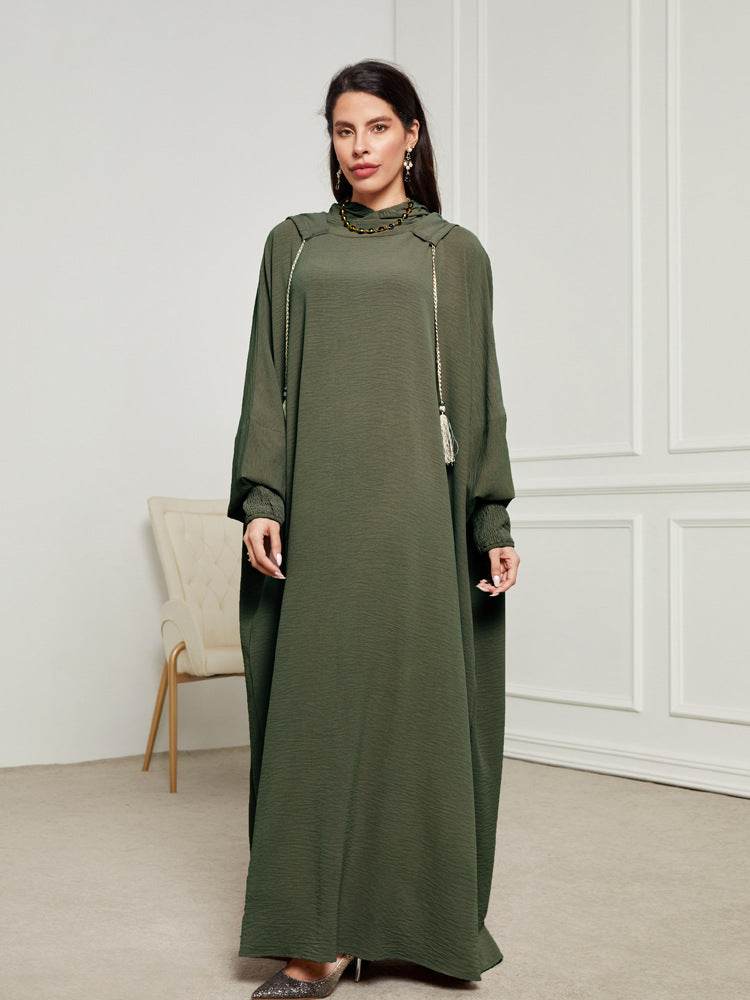 Caped headscarf long dress - Price Value Store