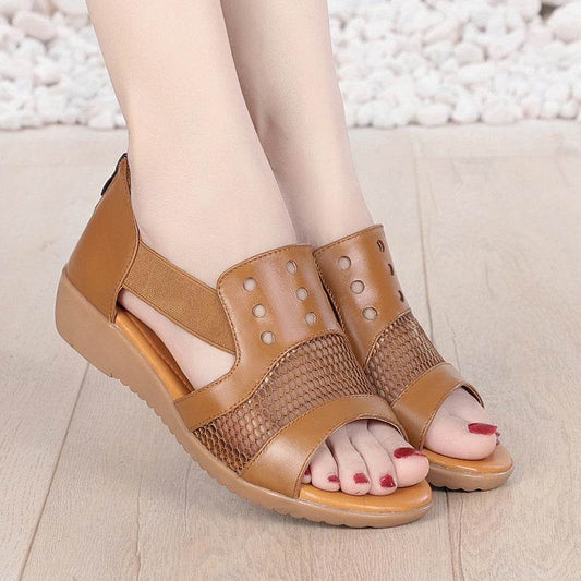 Genuine Leather Cut Out Women's Shoes - Price Value Store