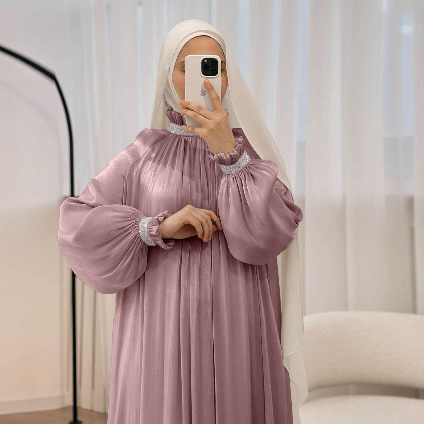 Solid color lace women's dress - Price Value Store
