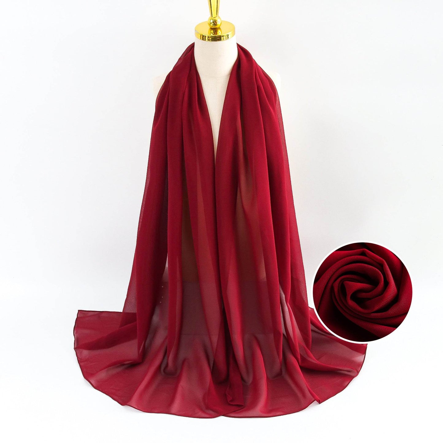 Elegant Pearl Chiffon Scarf for Women - Price Value Store