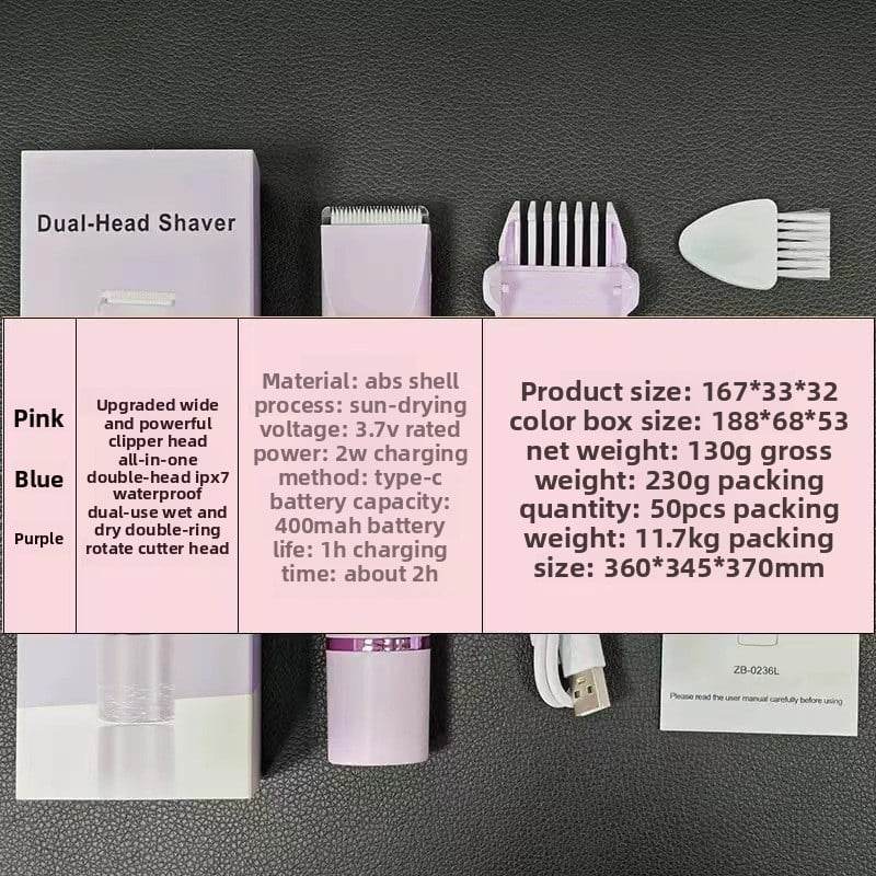 Double-head hair removal device for private areas - women's hair trimmer - Price Value Store